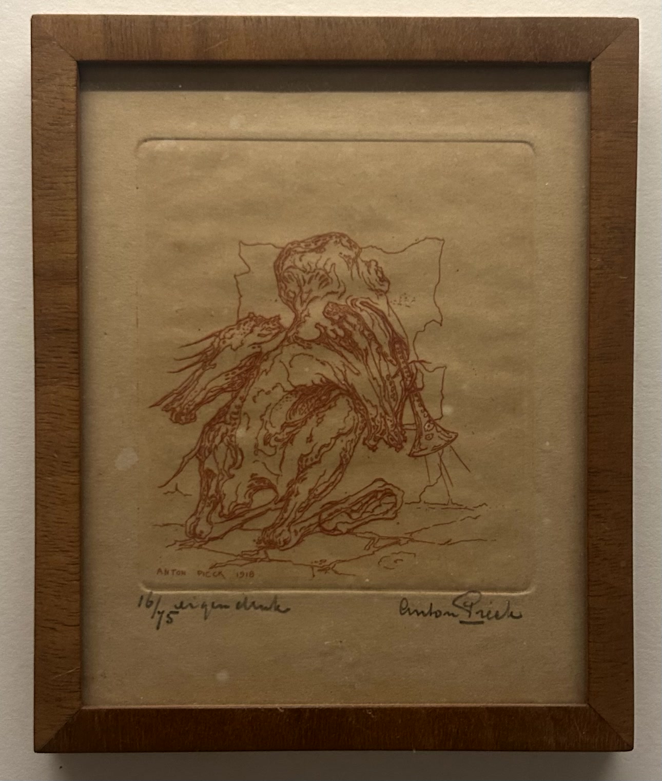 Muzikale vogel met trompet van Anton Pieck