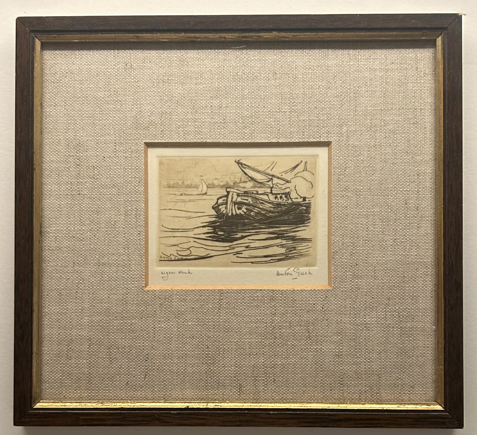 Bootje bij Dordrecht van Anton Pieck
